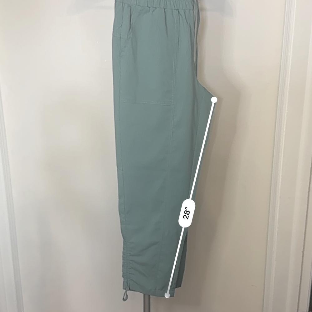 RBX Activewear Ribbed Jogger/Athleisure Pants w Pockets - Seafoam Green Size M - Picture 7 of 8